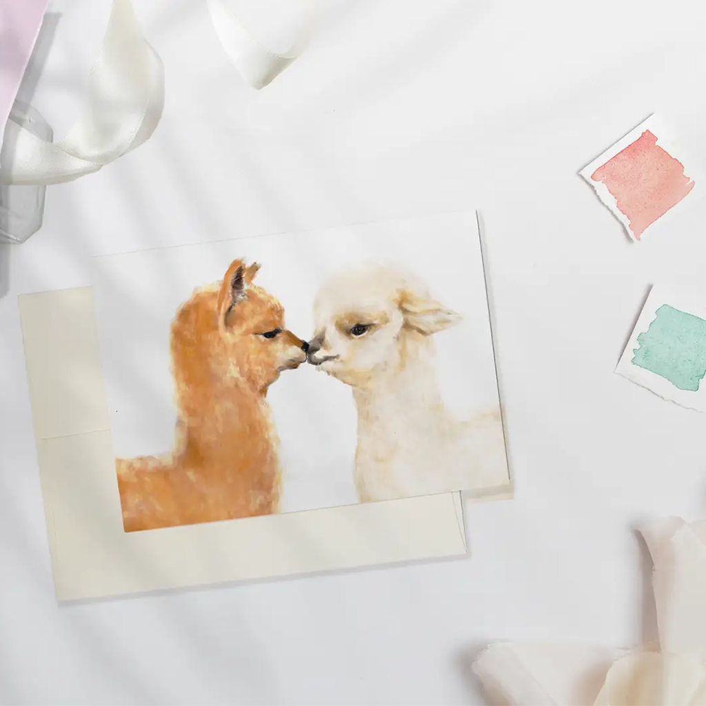 Triple Studio Alpacas in Love Card