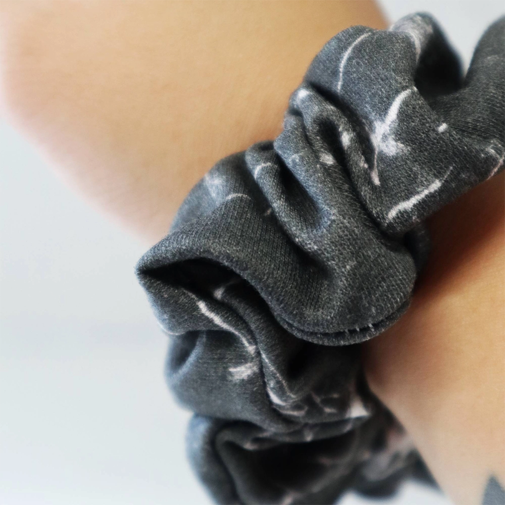 Freon Collective Black Marble Hair Scrunchie