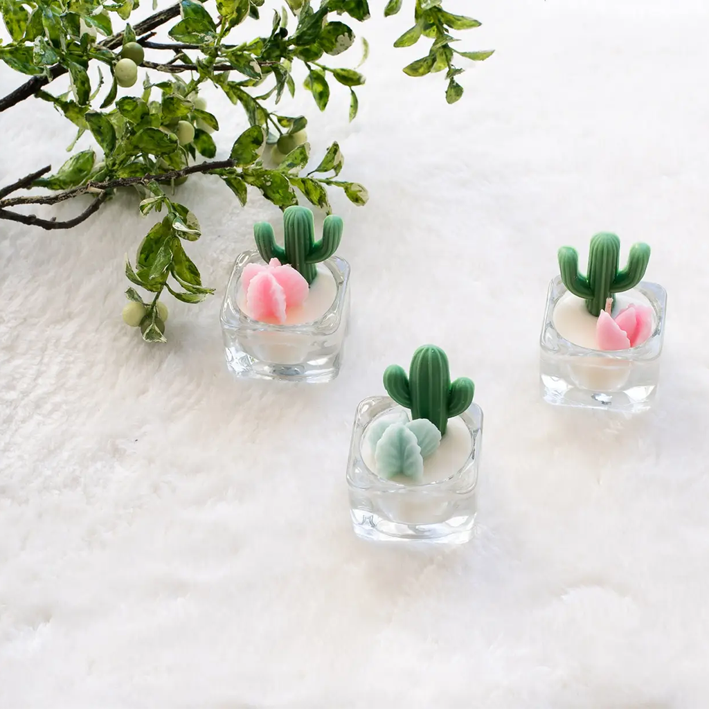ZOETSTUDIO Cactus and Succulent Tealight Candle