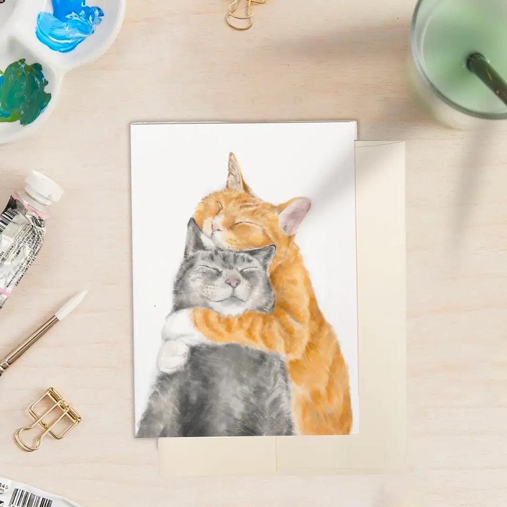 Triple Studio Cat Snuggles Card