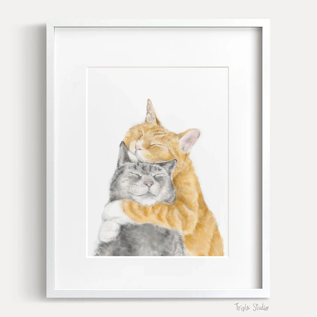 Triple Studio Cat Snuggles Card