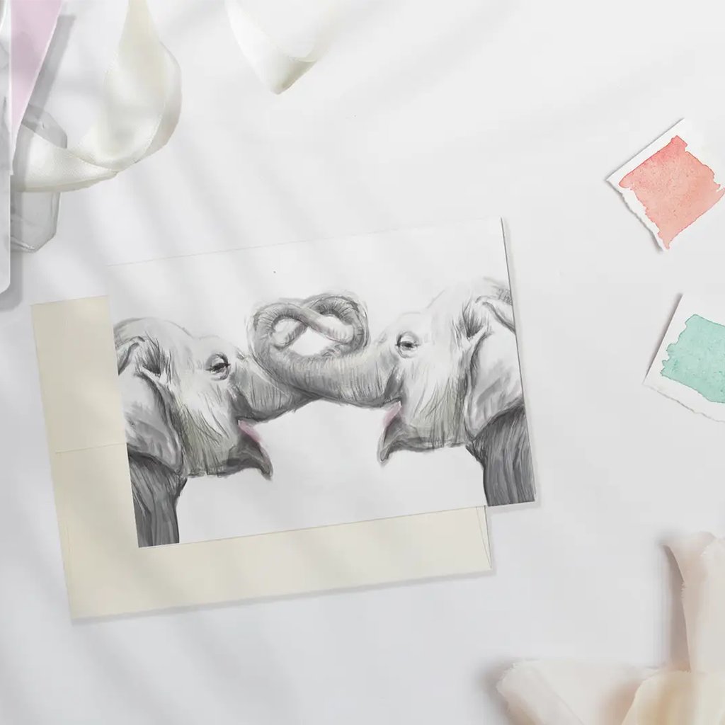 Triple Studio Elephant Love Card