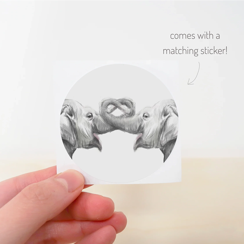 Triple Studio Elephant Love Card