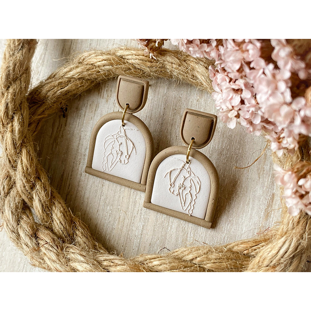Agaveh Girl Equestrian Girl Earrings