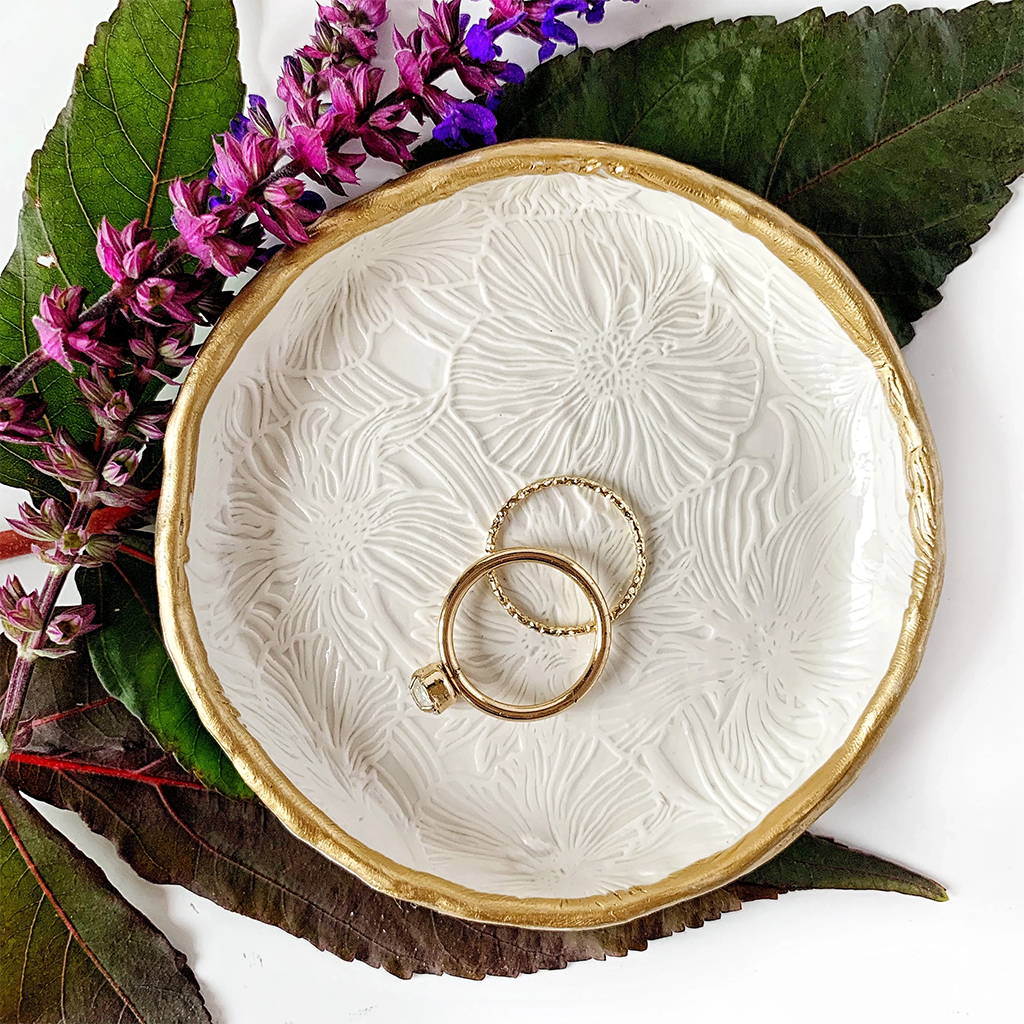 YFL Floral Impressions Ring Dish