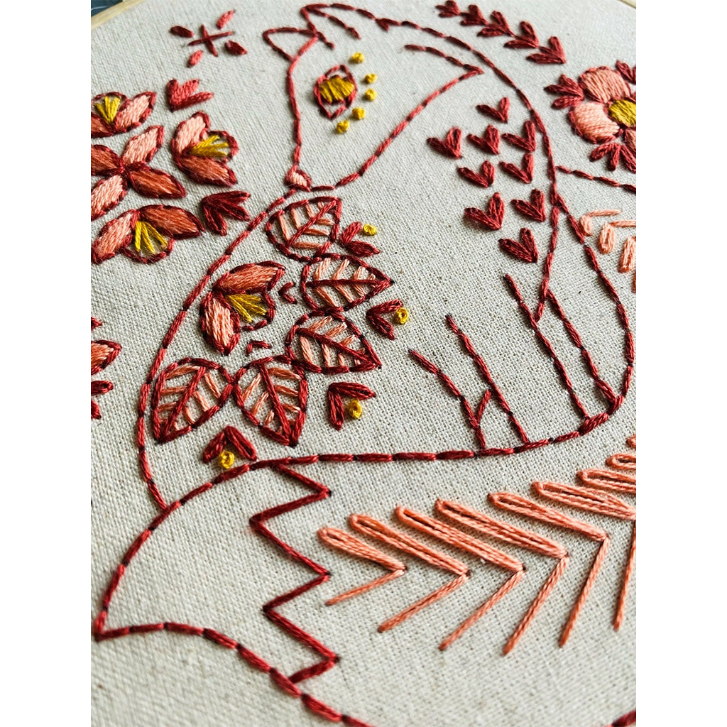 Hook Line and Tinker Folk Fox Embroider Kit