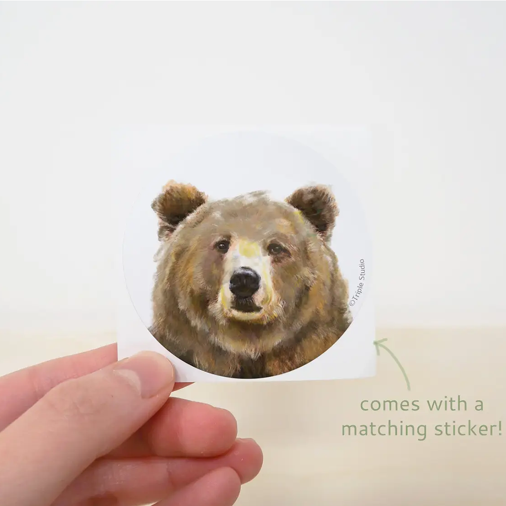 Triple Studio Grizzly Bear Card