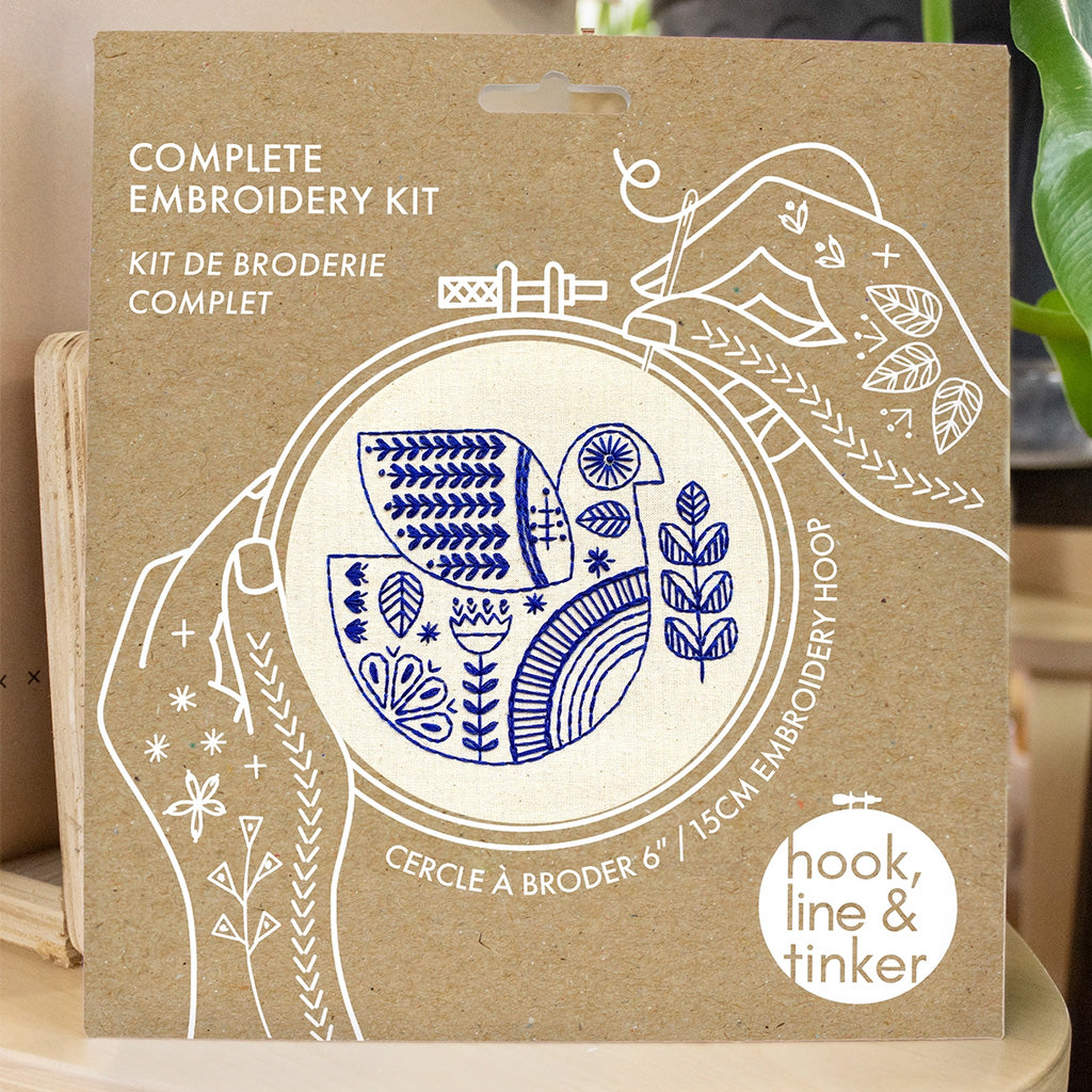 Hook, Line & Tinker Hygge Dove Complete Embroidery Kit