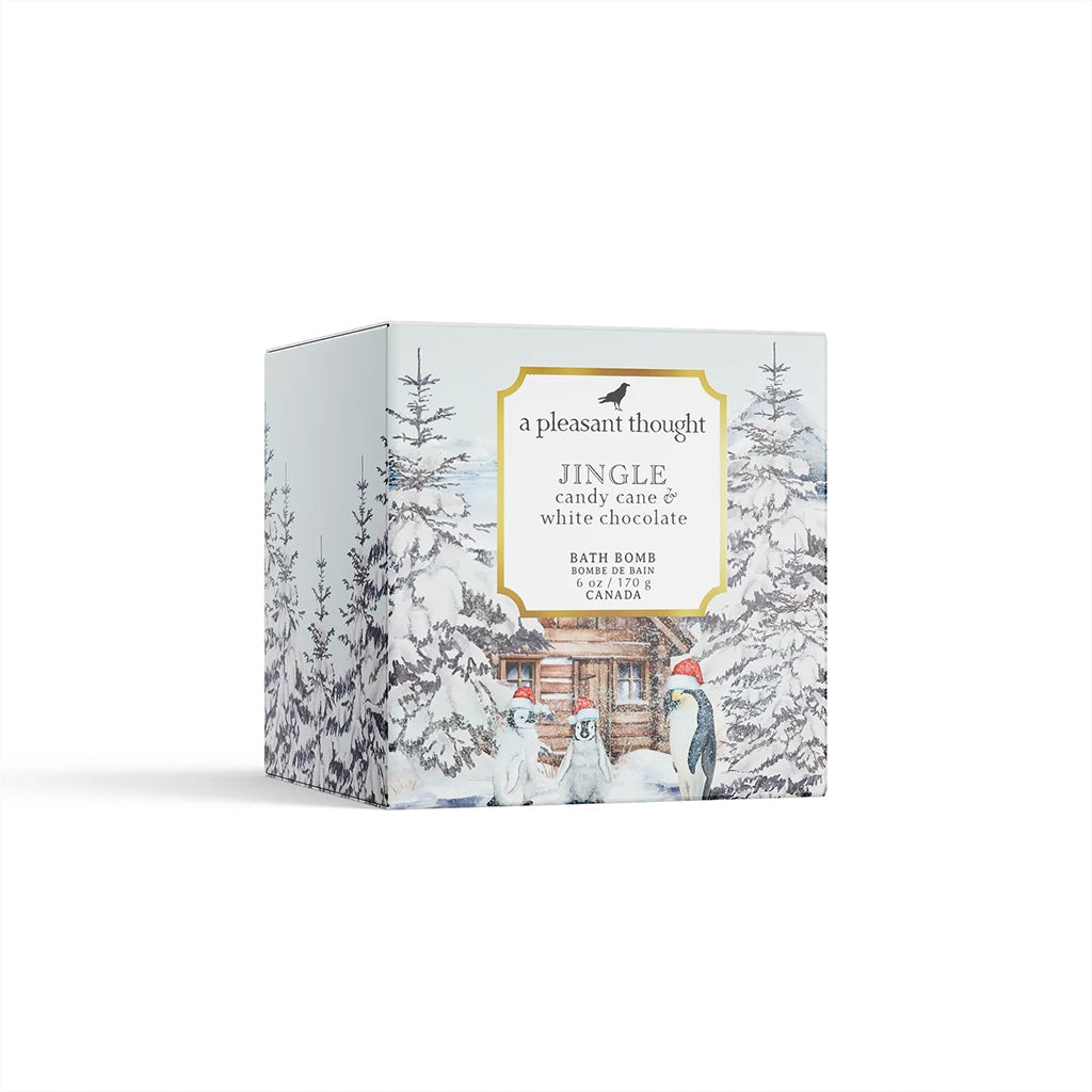 A Pleasant Thought Jingle Candy Cane & White Chocolate Bath Bomb
