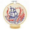 Hook, Line and Tinker Kraken and Ship Embroidery Kit