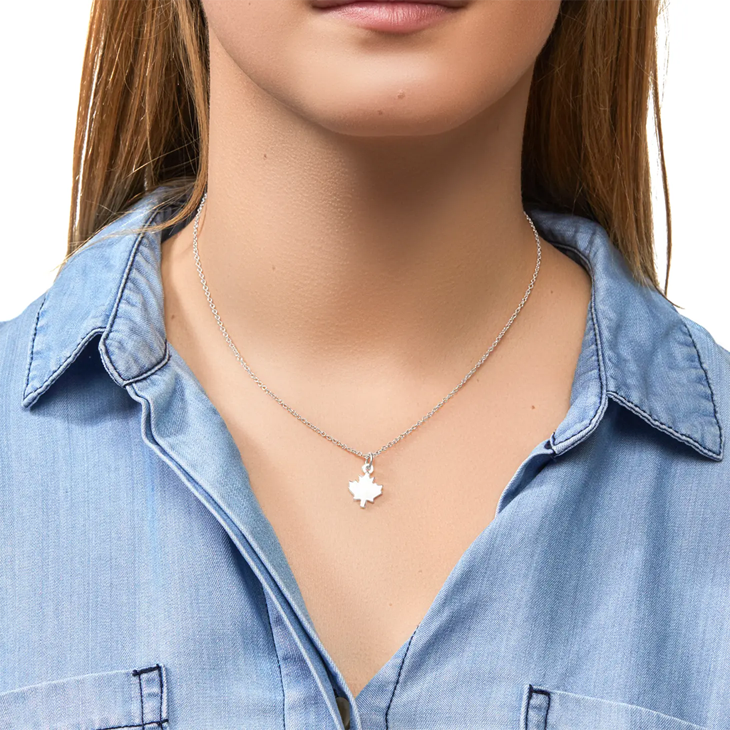 Foxy Originals Maple Leaf Necklace Silver
