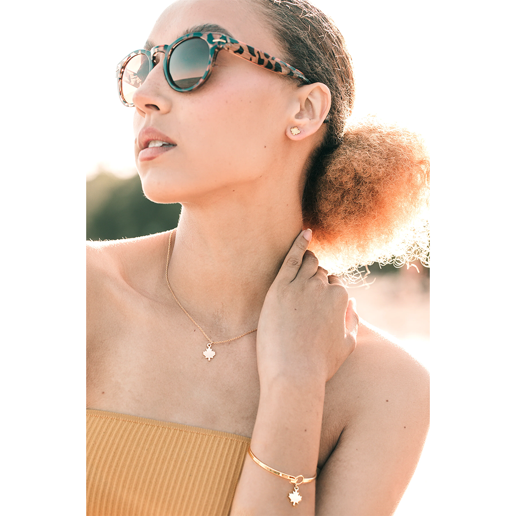 Foxy Originals Maple Leaf Necklace Gold