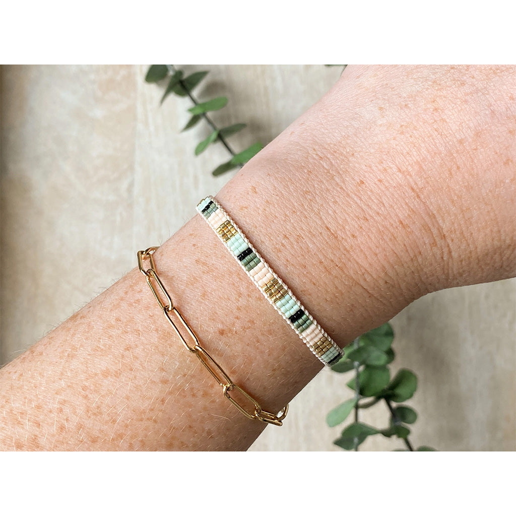 Agaveh Girl Mint Beaded Bracelet