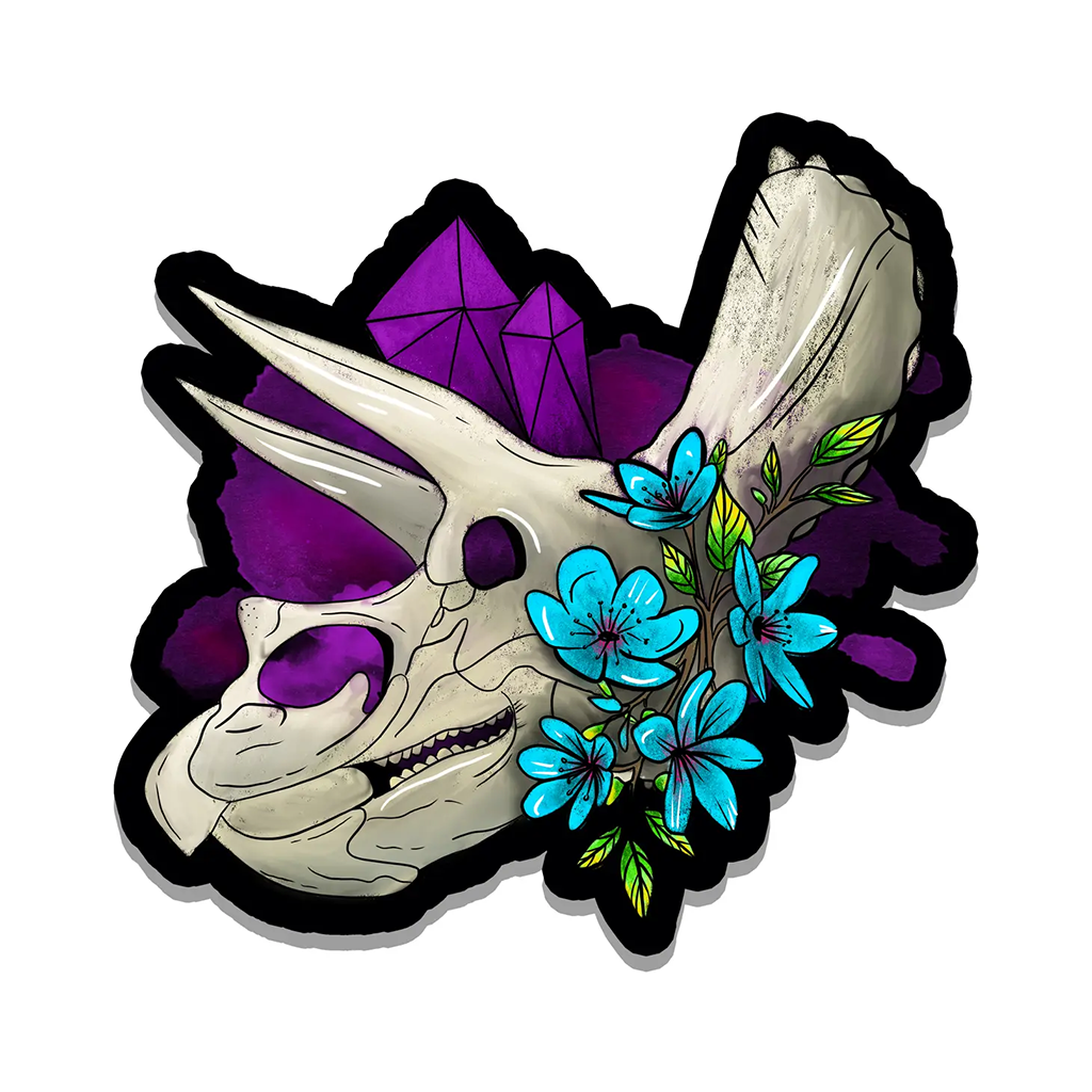 Rebel and Siren Oddities and Curiosities Dinosaur Skull Sticker