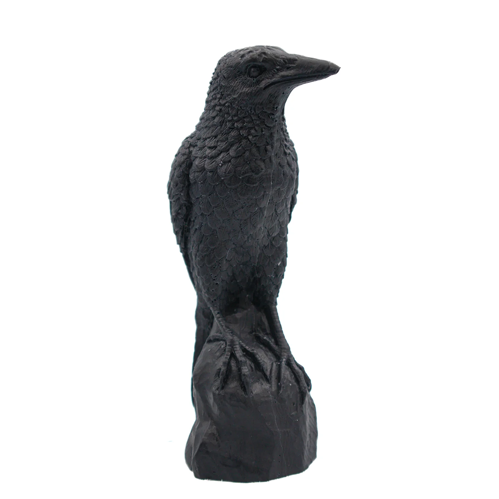A Pleasant Thought Perched Raven Pillar Candle