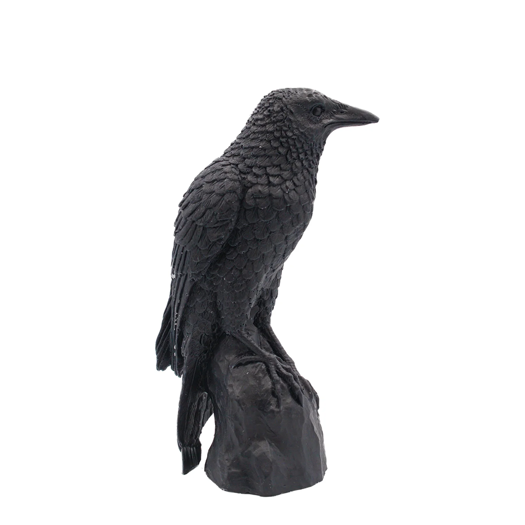 A Pleasant Thought Perched Raven Pillar Candle