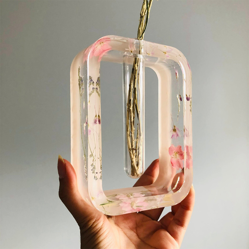 Sharlene Robertson Designs Pink Floral Rectangle Propogation Station