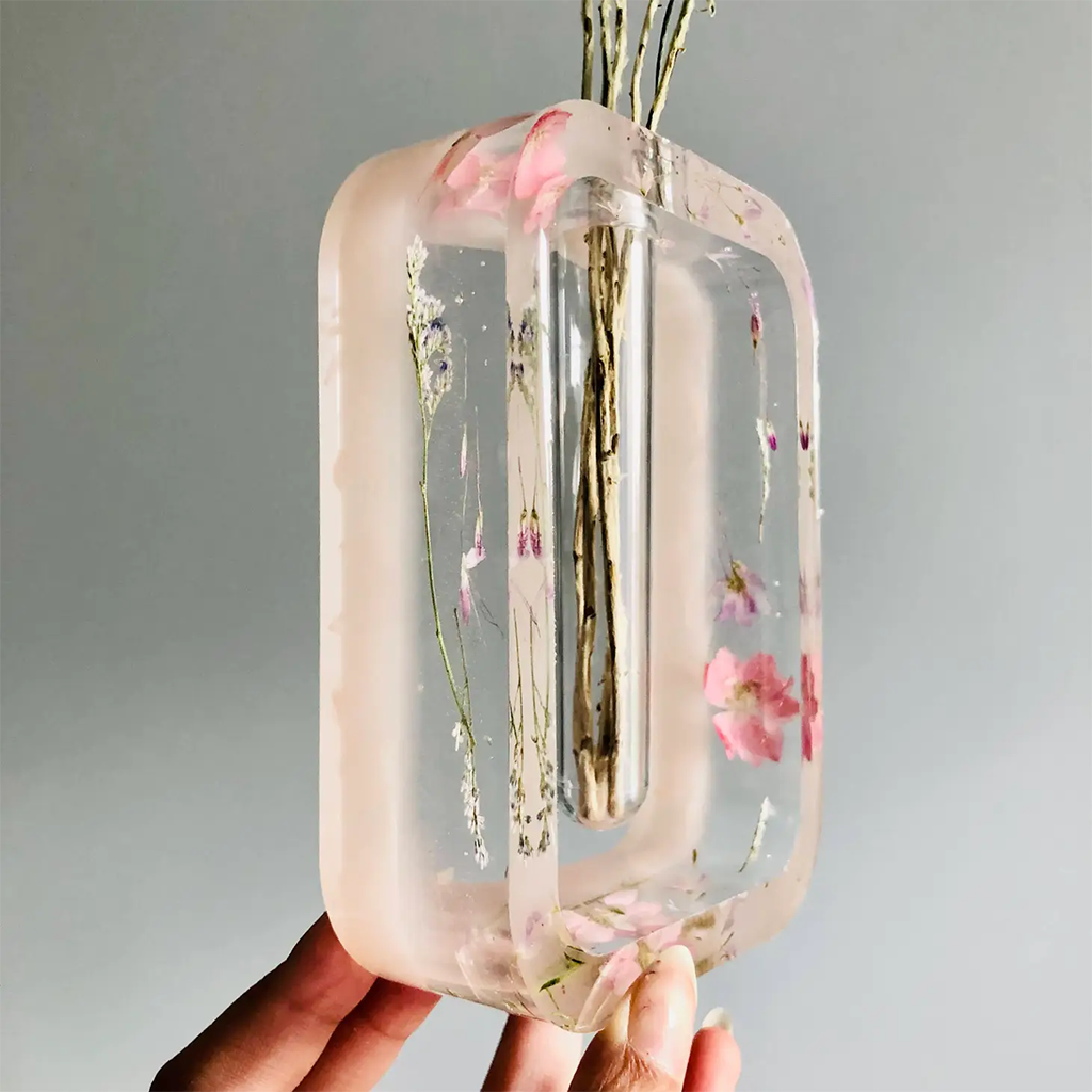 Sharlene Robertson Designs Pink Floral Rectangle Propogation Station