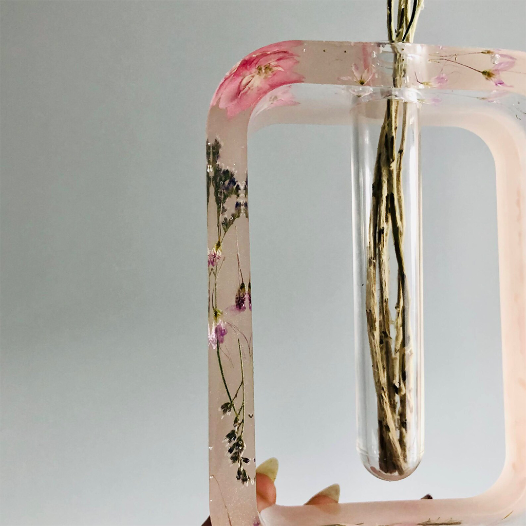 Sharlene Robertson Designs Pink Floral Rectangle Propogation Station