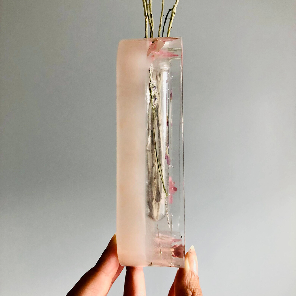Sharlene Robertson Designs Pink Floral Rectangle Propogation Station