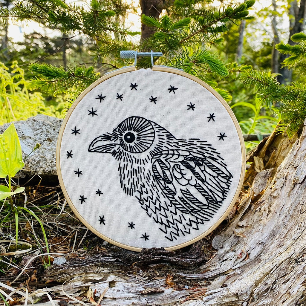Hook Line and Tinker Raven Nevermore Complete Embroidery Kit