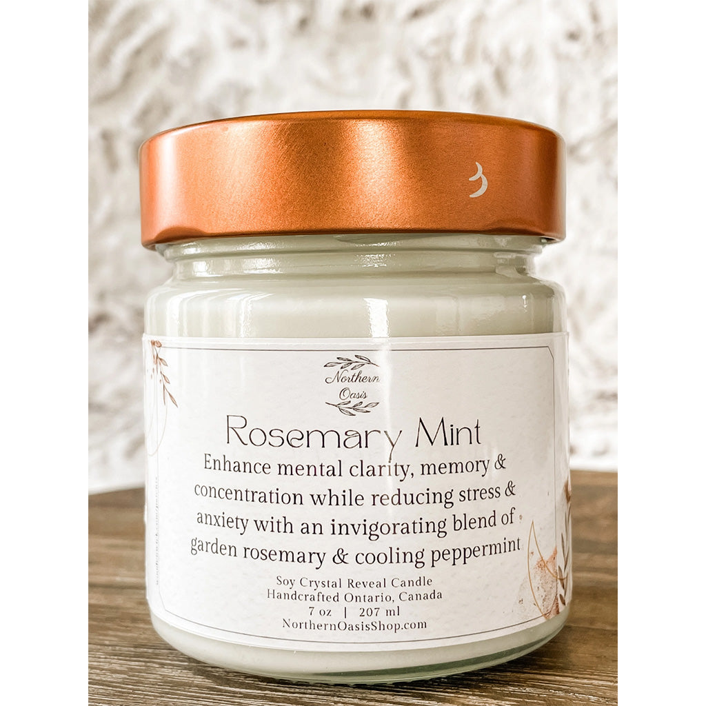 Northern Oasis Rosemary Mint Crystal Reveal Candle