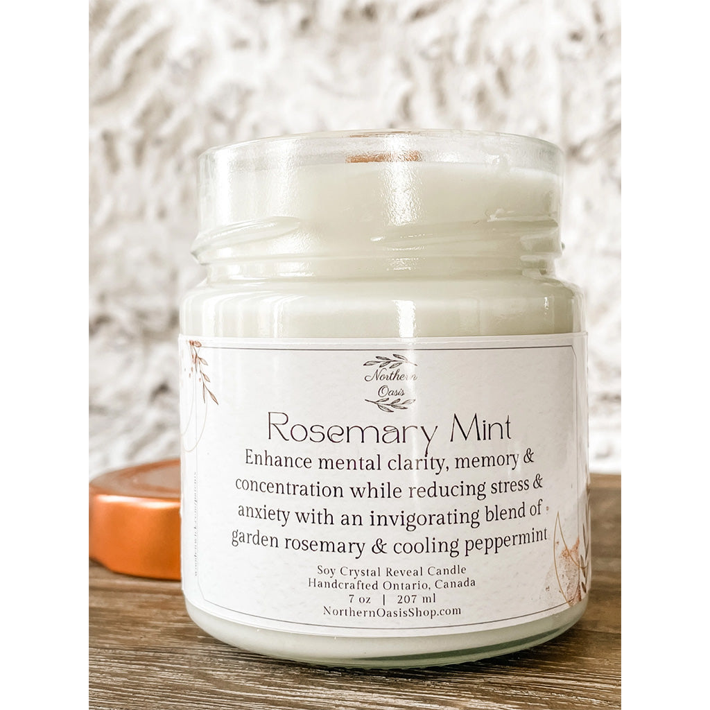 Northern Oasis Rosemary Mint Crystal Reveal Candle
