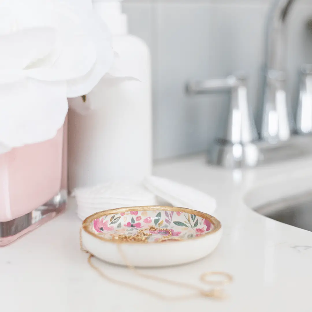 YFL Watercolour Florals Ring Dish