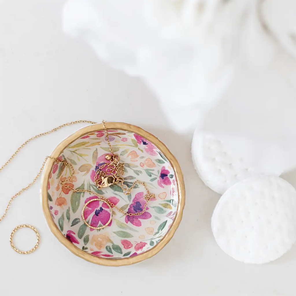 YFL Watercolour Florals Ring Dish