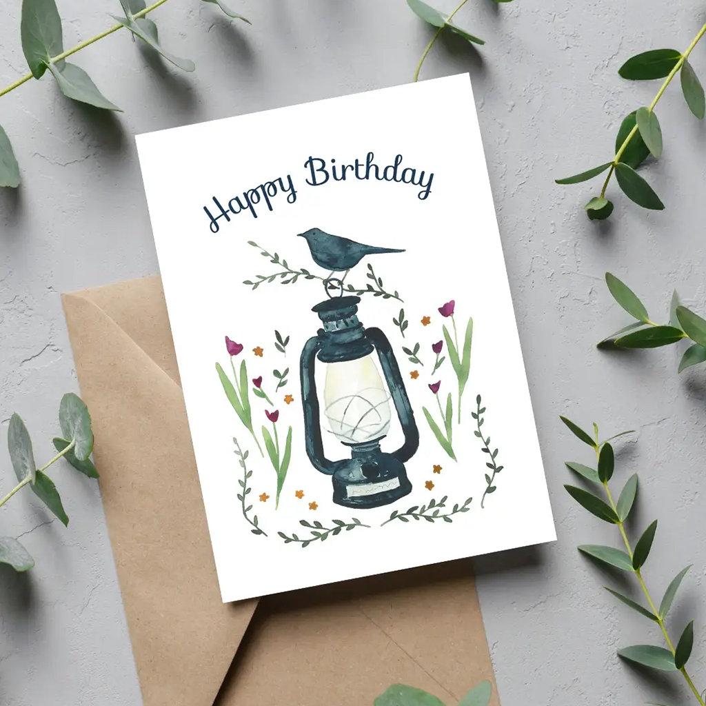 Heirloom Island Whimsy Birthday Greeting Card