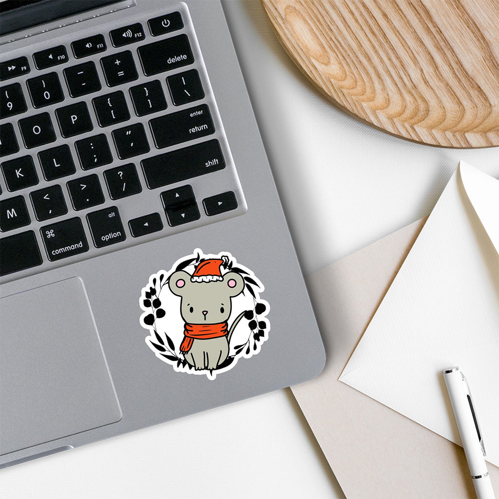 Rebel and Siren Winter Mouse Vinyl Sticker