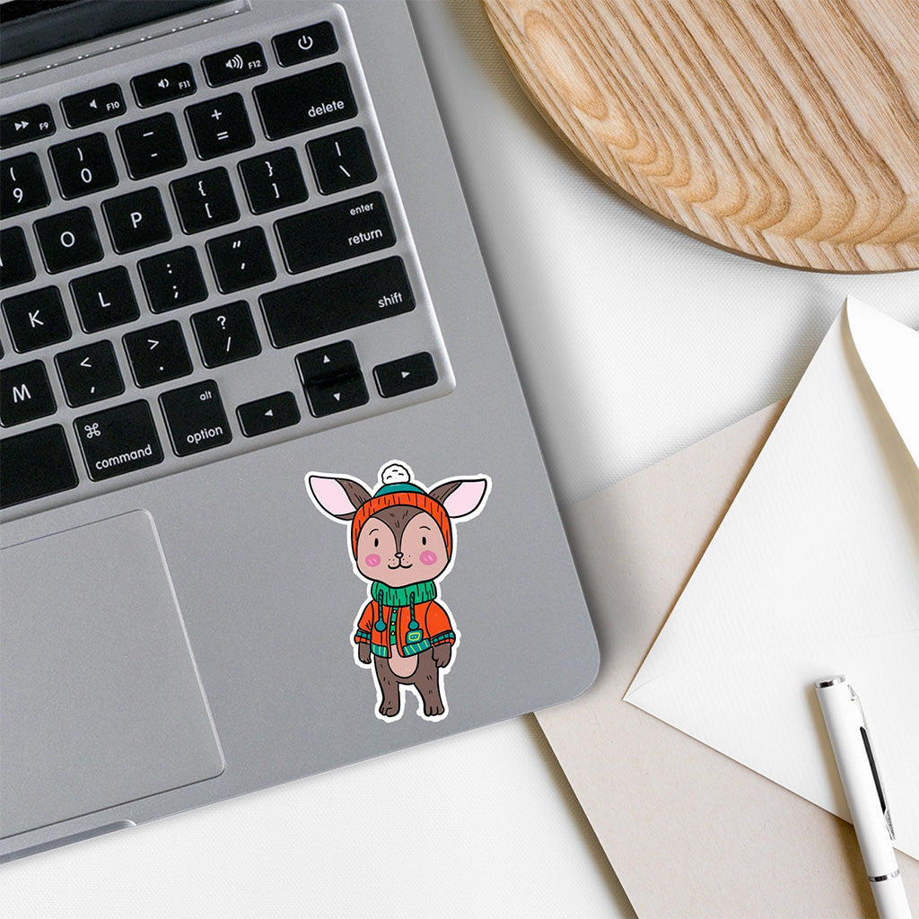Rebel and Siren Winter Reindeer Vinyl Sticker