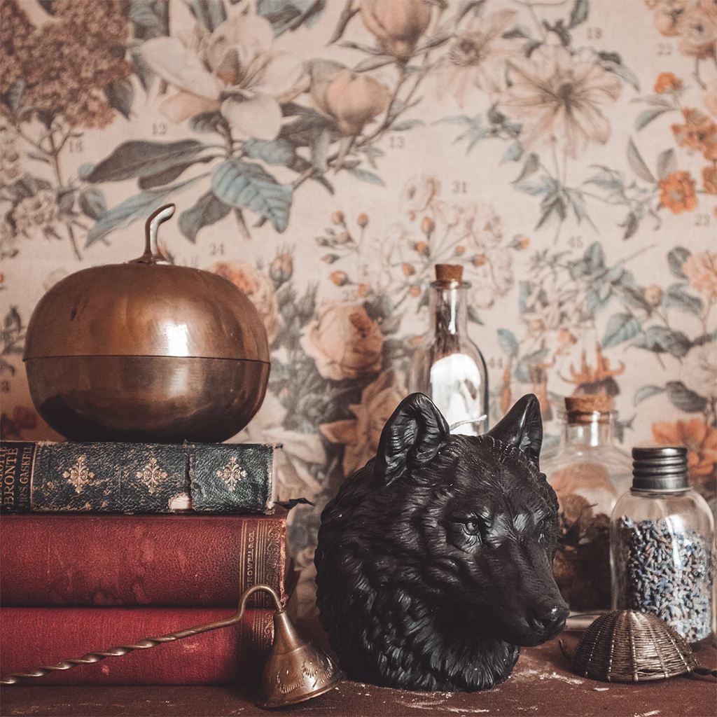 A Pleasant Thought Wolf Pillar Candle