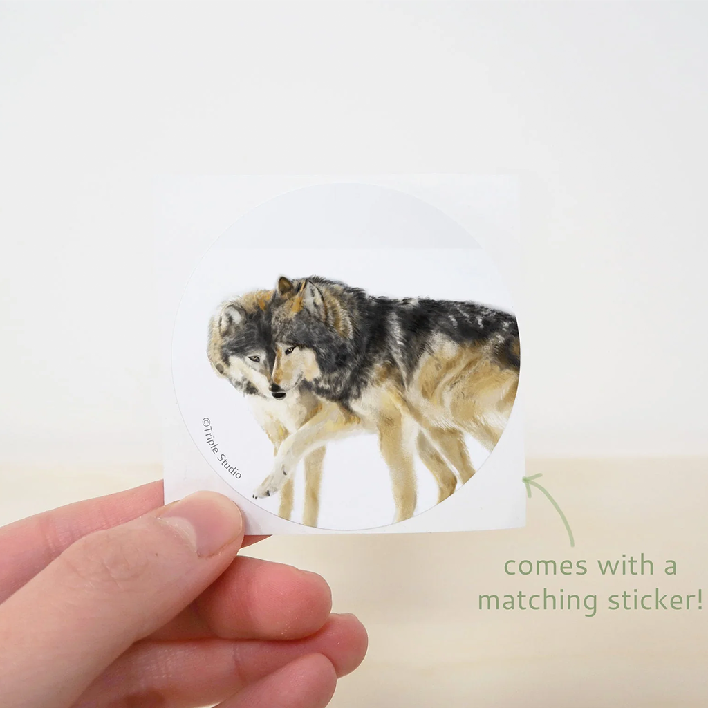 Triple Studio Wolves in Love Card