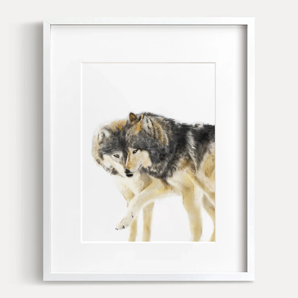 Triple Studio Wolves in Love Card