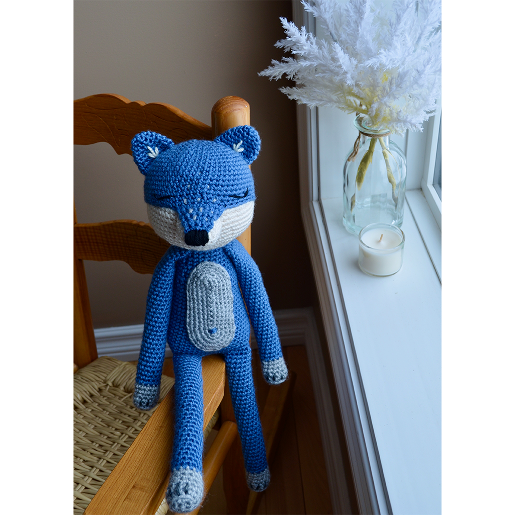 Berry Blue Beau the Wolf Stuffed Animal