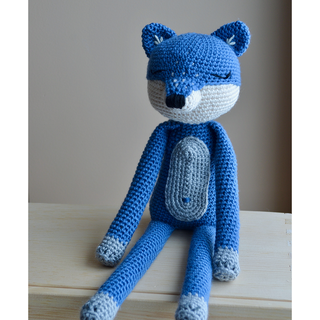 Berry Blue Beau the Wolf Stuffed Animal