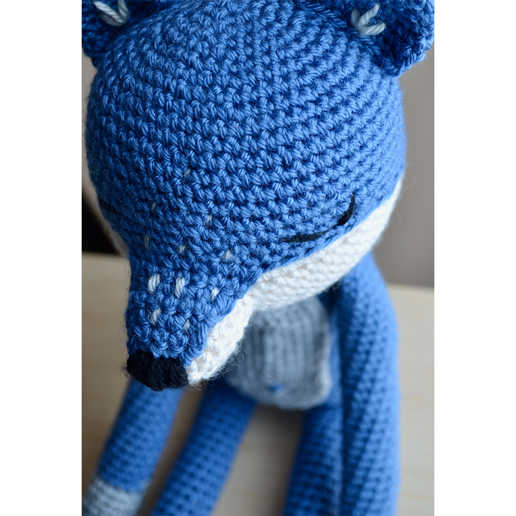 Berry Blue Beau the Wolf Stuffed Animal