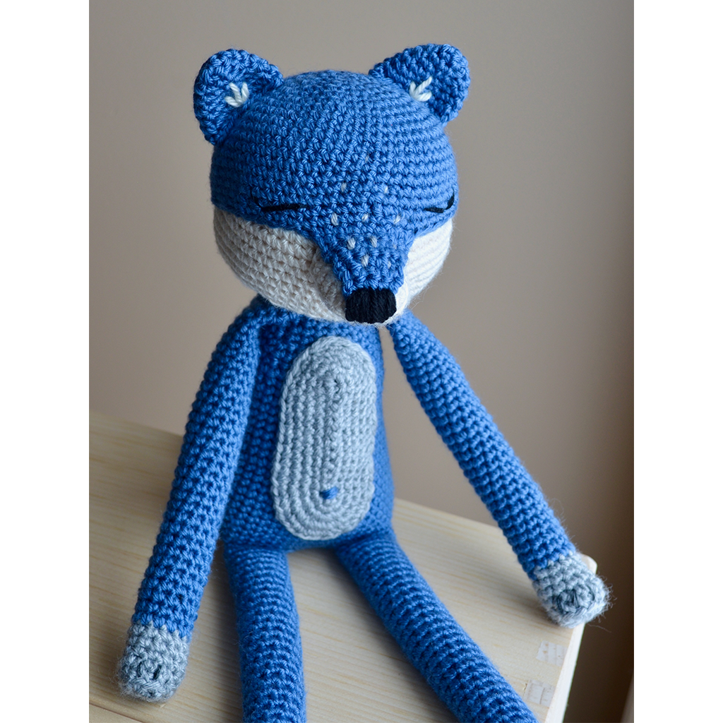 Berry Blue Beau the Wolf Stuffed Animal