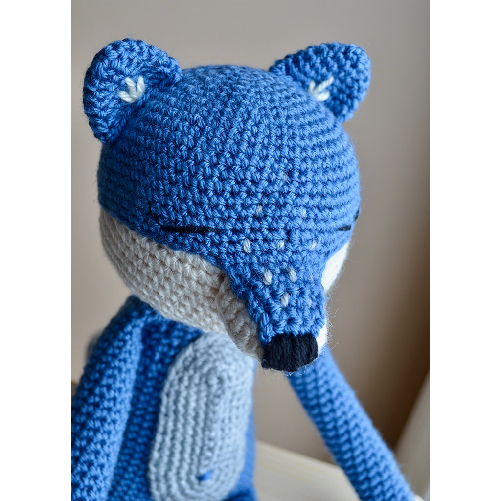 Berry Blue Beau the Wolf Stuffed Animal
