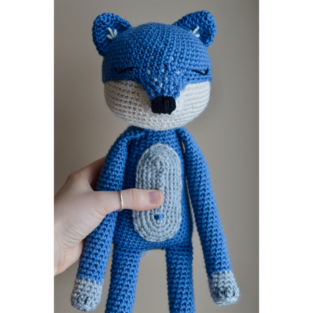 Berry Blue Beau the Wolf Stuffed Animal