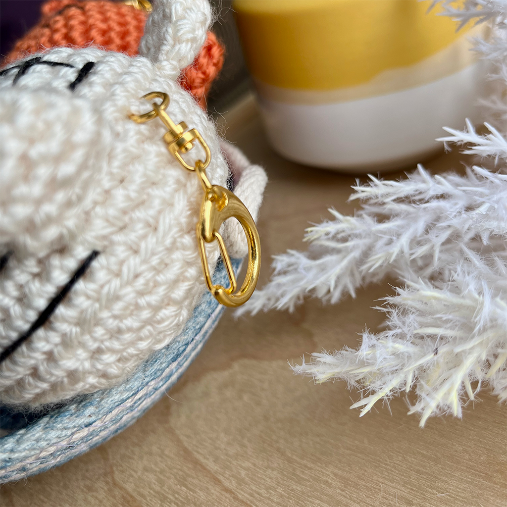 Berry Blue Tiger Bun Keychains