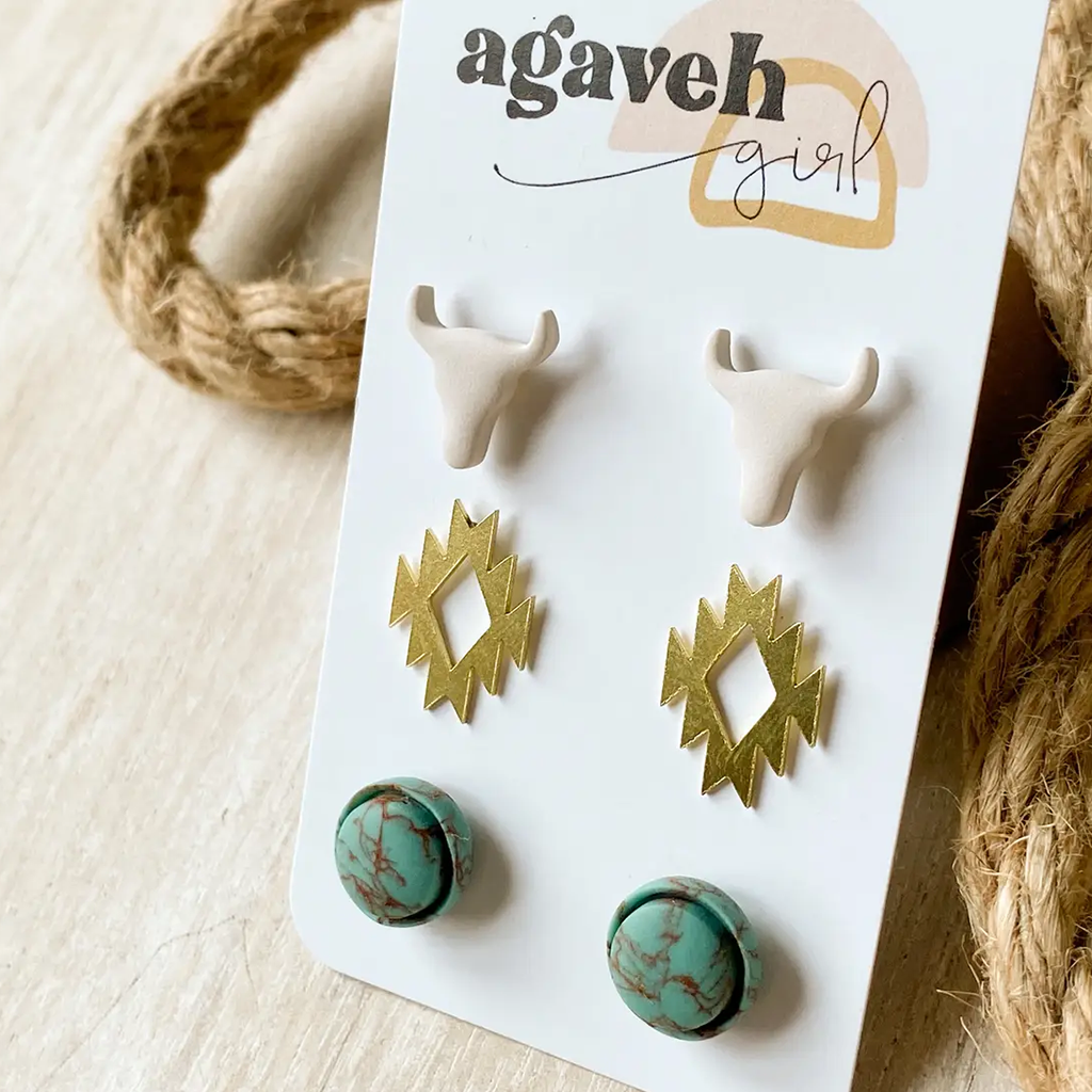 Agaveh Girl Montana Studs