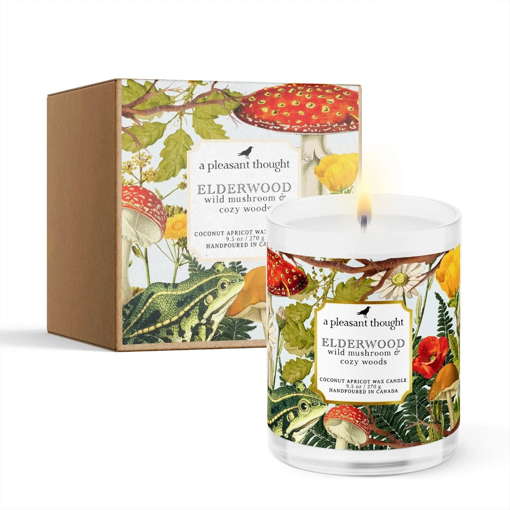 Elderwood ~ Wild Mushroom & Cozy Woods Candle