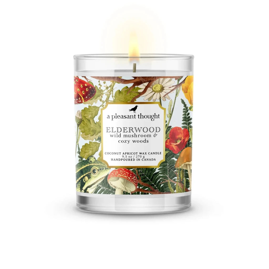 Elderwood ~ Wild Mushroom & Cozy Woods Candle