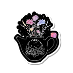 Rebel and Siren Black and White Cottagecore Teapot Sticker