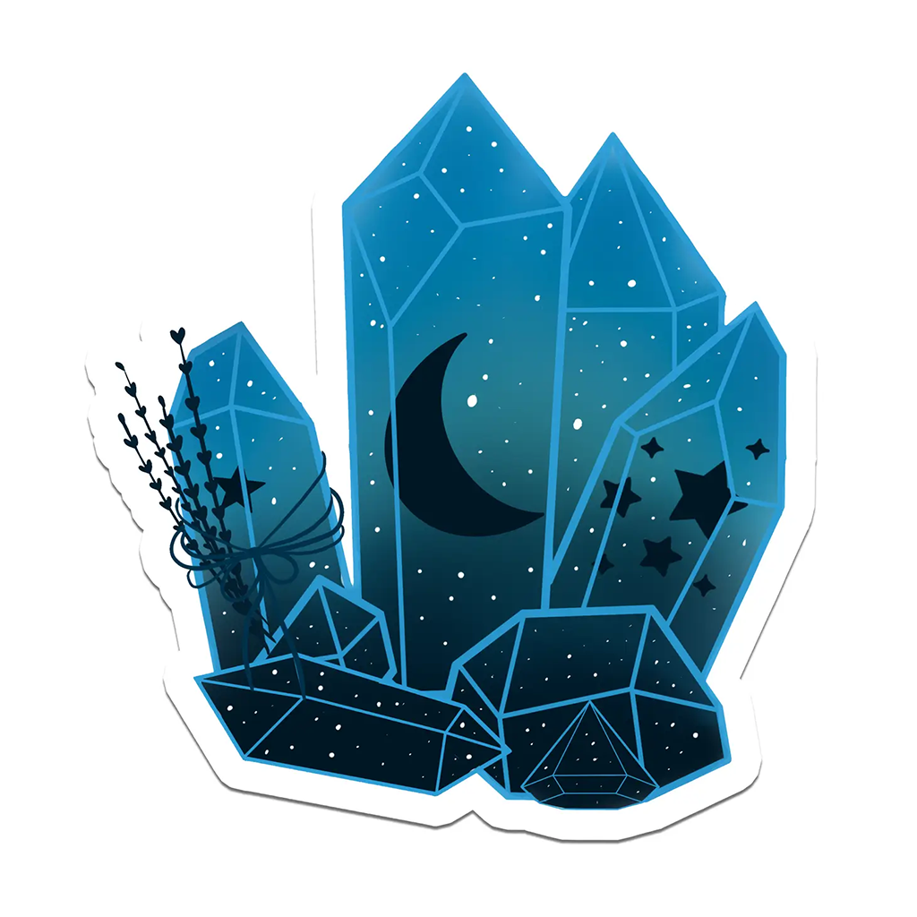 Rebel and Siren Blue Moon Crystal Sticker