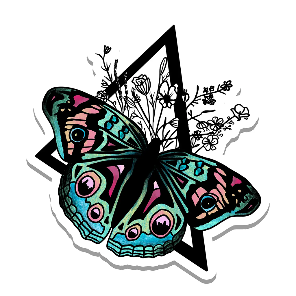 Rebel and Siren Butterfly Sticker