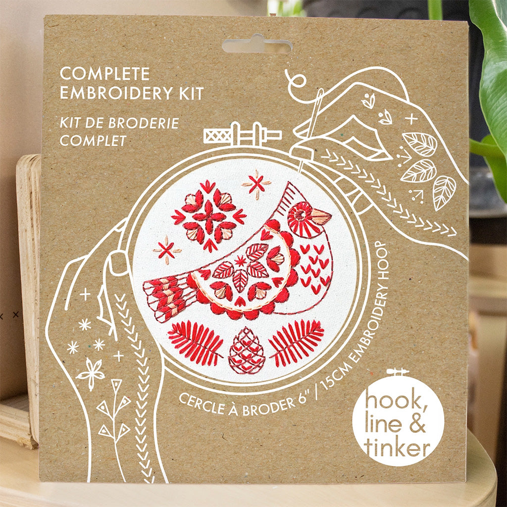 Hook, Line and Tinker Cardinal Embroidery Kit