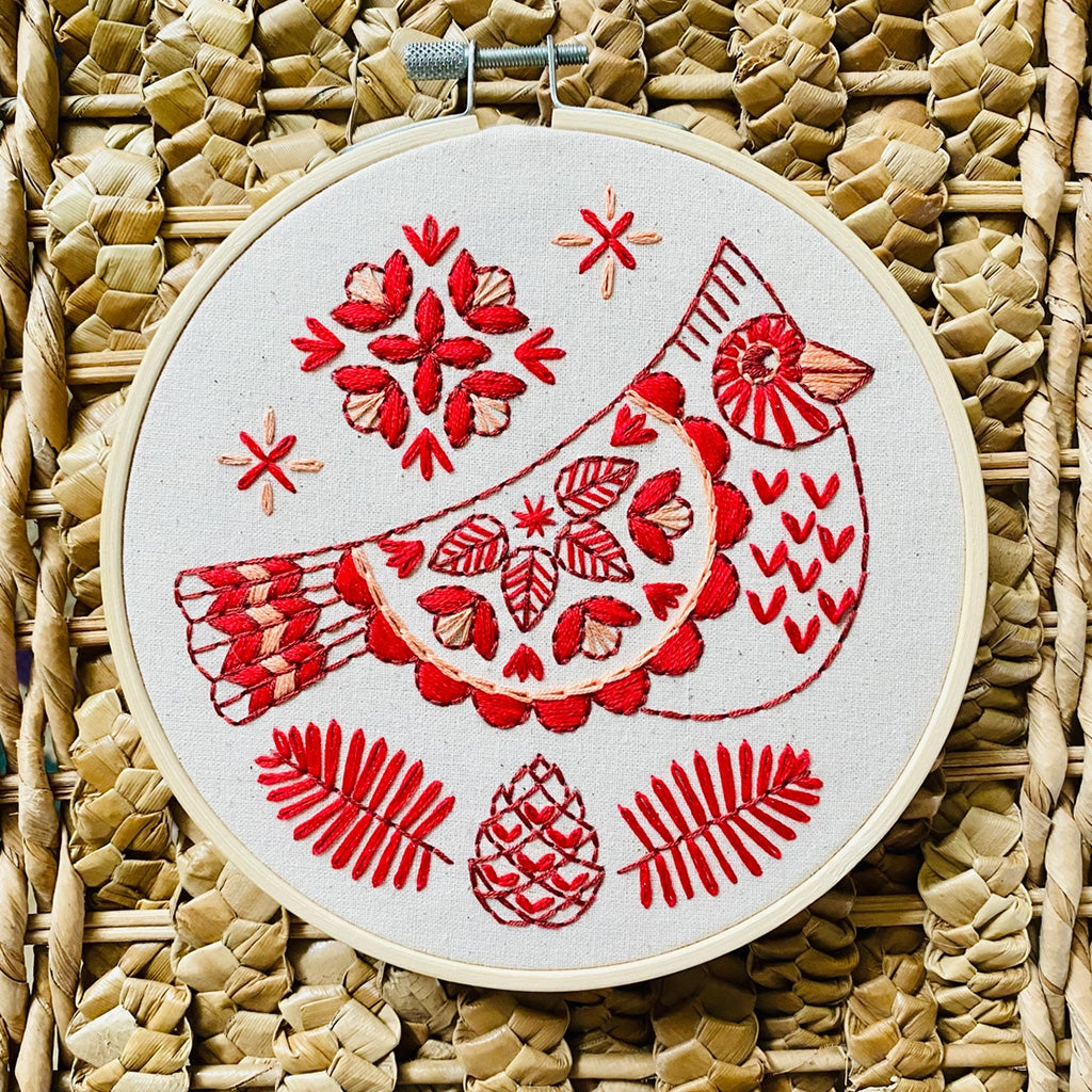 Hook, Line and Tinker Cardinal Embroidery Kit